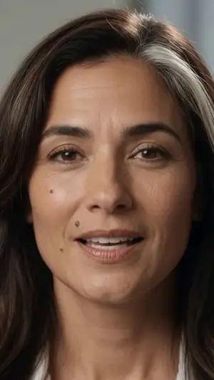 Nora Vale, an AI-generated presenter